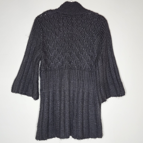 Grey Alpaca Blend Y2K Cardigan Medium - Picture 2 of 7